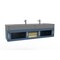 Castello Usa Nile 72" Wall Mounted  Blue Vanity With Gray Top And Brushed Nickel Handles CB-MC-72BLU-BN-2053-GR - alternate 6